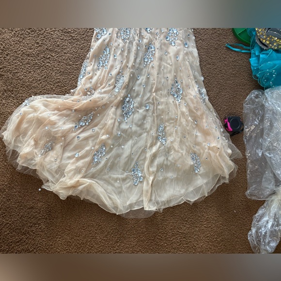 Jovani Sparkling Strapless Gown with Slit - Picture 14 of 16